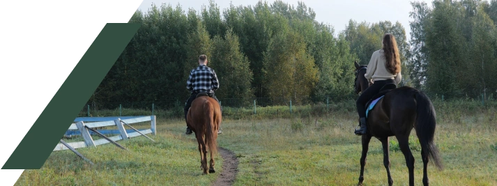 Outdoor riding arena at Woodbine Farms 70-acre property